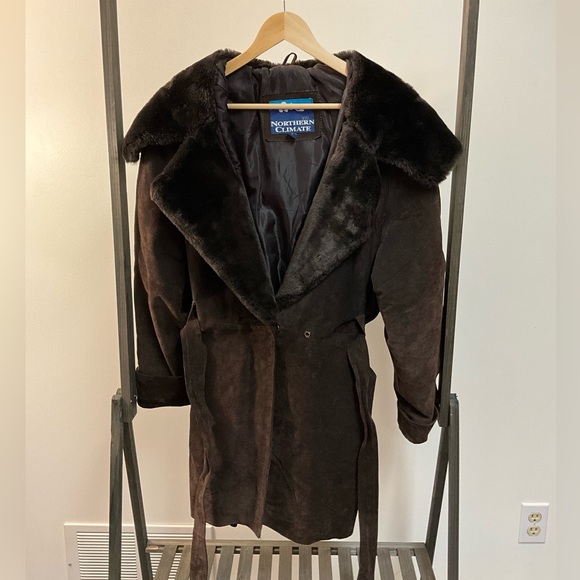 northern climate Jackets & Blazers - Northern Climate Vintage Suede Leather Trench Coat